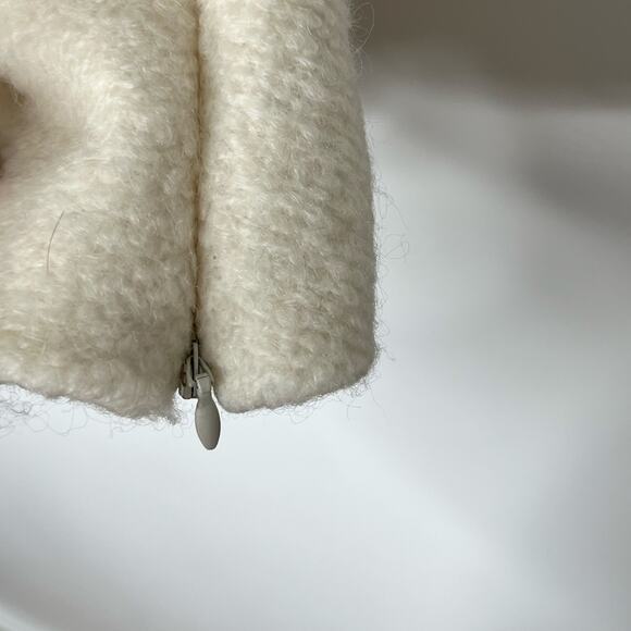 Reformation Amora Top Womens 2 Cream Button Front Wool Blend Preppy - Picture 12 of 14